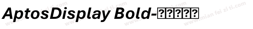 AptosDisplay Bold字体转换